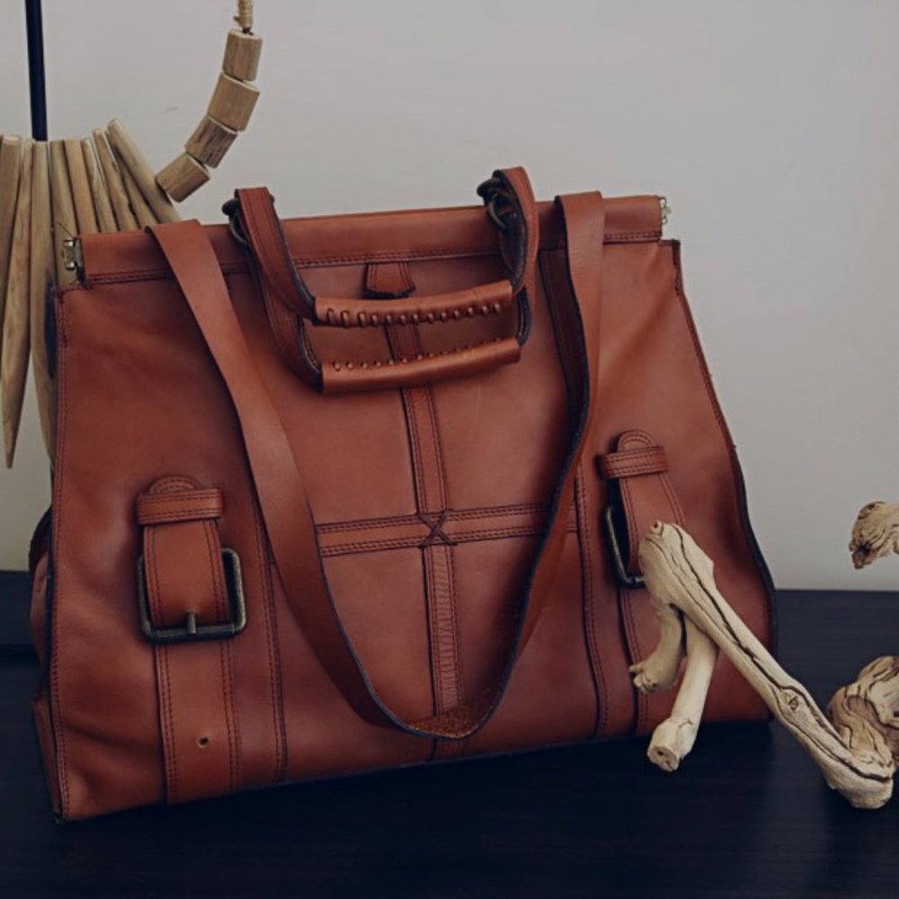 Patricia Nash Brown Leather Satchel Bag
